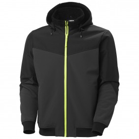 Veste d’hiver doublée Softshell Oxford - noir et jaune HELLY HANSEN