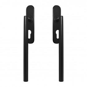Poignée de manœuvre porte coulissante Rhodos rosace ovale - noir - clé I int ext KARCHER DESIGN