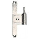 Paumelle mâle en acier zingué blanc sans fourreau - diamètre nœud 16mm MONIN