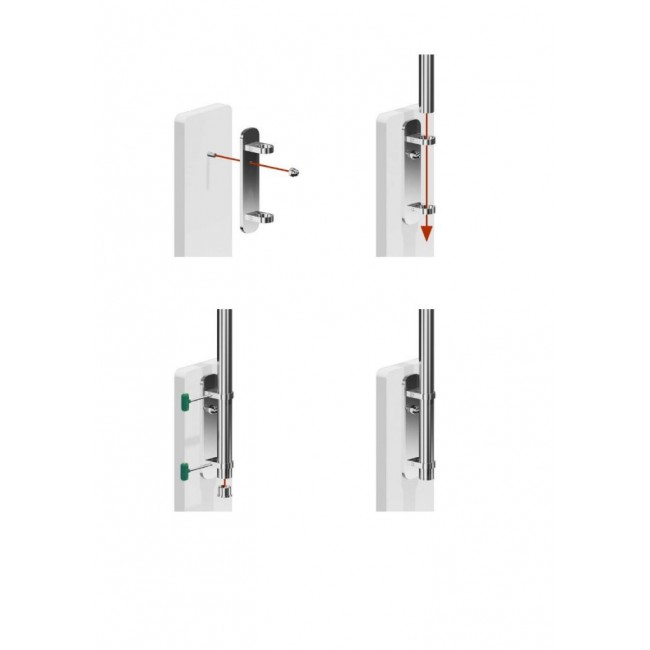 Support mural pour poteau garde-corps rond diamètre 42,4 mm .jpeg Design Production