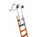 Echelle de toit en bois 15 barreaux - 4 mètres+ Crochet de faitage DUARIB