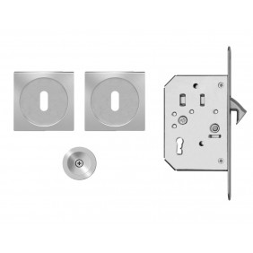 Poignées cuvettes pour porte à galandage -carrées -clé L -série EPDQ 3 BB KARCHER DESIGN