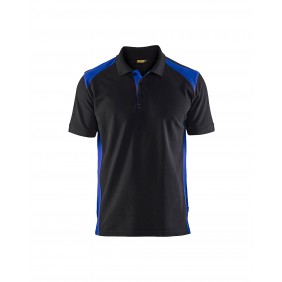 Polo de travail en coton piqué 3324 - bleu roi et noir BLAKLADER
