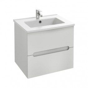Meuble salle de bain 60 cm 2 tiroirs avec vasque - blanc laqué - Ola Up JACOB DELAFON