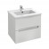 Meuble salle de bain 60 cm 2 tiroirs avec vasque - blanc laqué - Ola Up