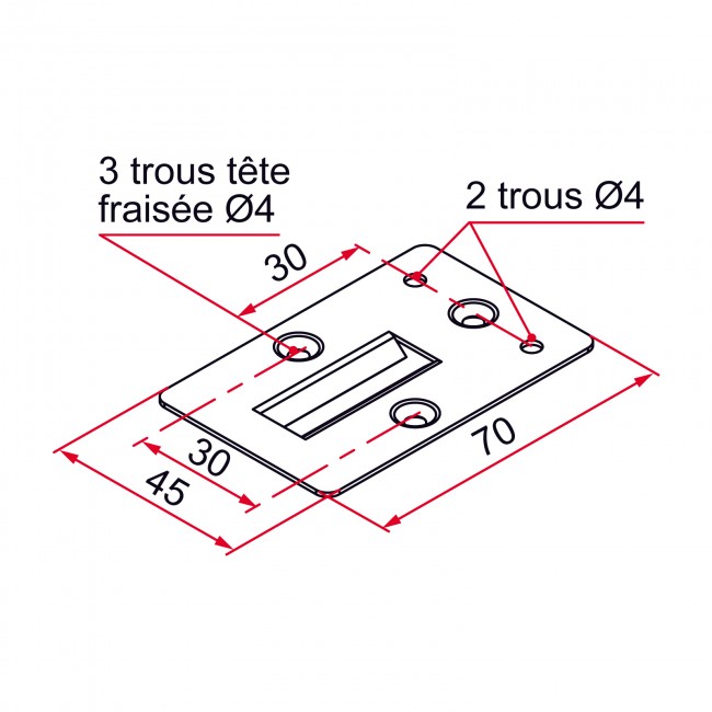 schéma Gâche pour seuil et linteau pour serrure volet CE zinguée bricozor.jpeg TIRARD