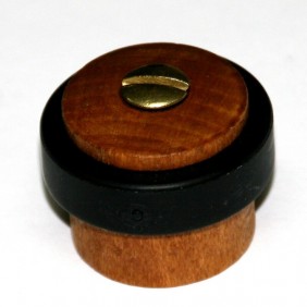 Butoir de sol - pour parquet hêtre verni - diamètre 35 mm - bague noir CIVIC