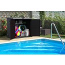 850L Storeaway Shed - Pool Open - DMX - Brown.jpg DURAMAX