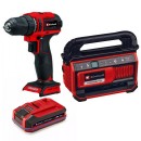 Pack Perceuse visseuse sans fil TE-CD 18/40 Li BL + Compresseur à air - PRESSITO 18/25 Hybrid  Power X Change + Batterie 3Ah offerte EINHELL