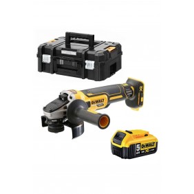 Meuleuse d'angle sans fil 125 mm 18 V - DCG405NT + Batterie lithium XR 18V 5Ah DCB184 DEWALT