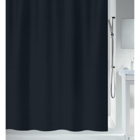 Rideau de douche - 180 x 200 cm - Noir - Polyester - Primo SPIRELLA