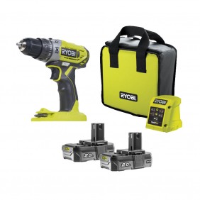 Perceuse-visseuse à percussion sans fil 18V ONE+™ + 2 batteries 2,0 Ah - R18PD2-220S RYOBI