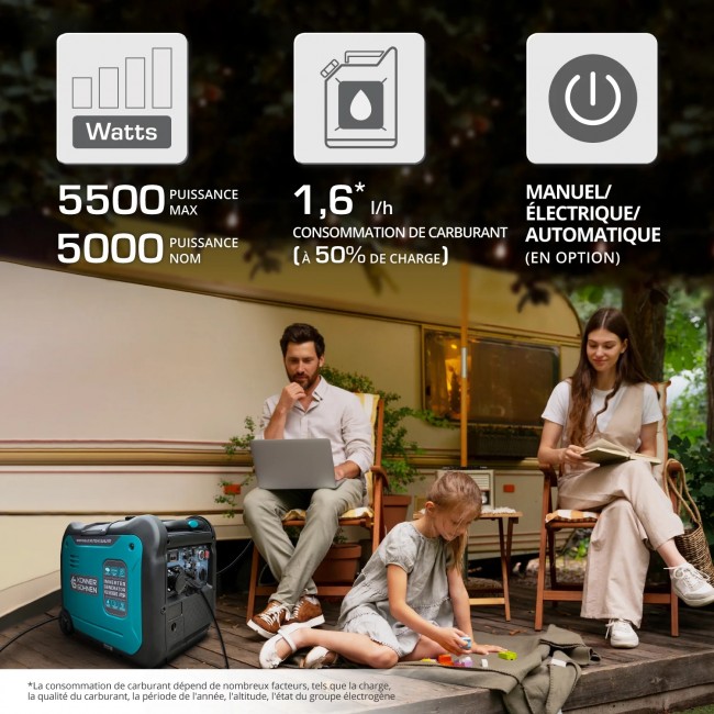 Groupe électrogène - démarrage manuel:électrique - 5,5 kW - 230V - KS 5500iES ATSR - Bricozor 1.jpeg KONNER & SOHNEN