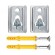 Crochets de fixation pour chauffe-eaux VELIS - lot de 2