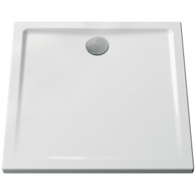 Receveur de douche ultra-plat céramique antidérapant Cascade 90x90 cm VITRA
