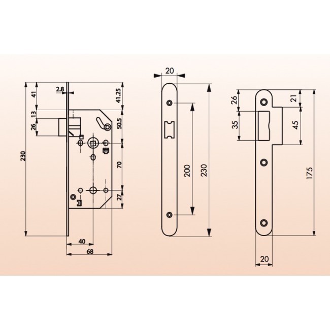 schema_Serrure à larder à bec de cane seul - têtière inox - axe 50 mm - Monomax_bricozor.jpg FTH THIRARD