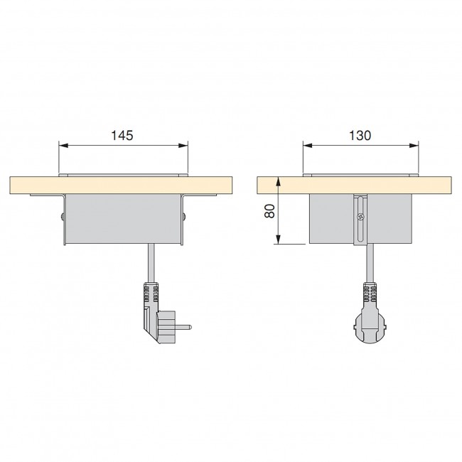 Schéma Multiprises à encastrer - avec couvercle - 4 prises - Atom 14.jpeg EMUCA